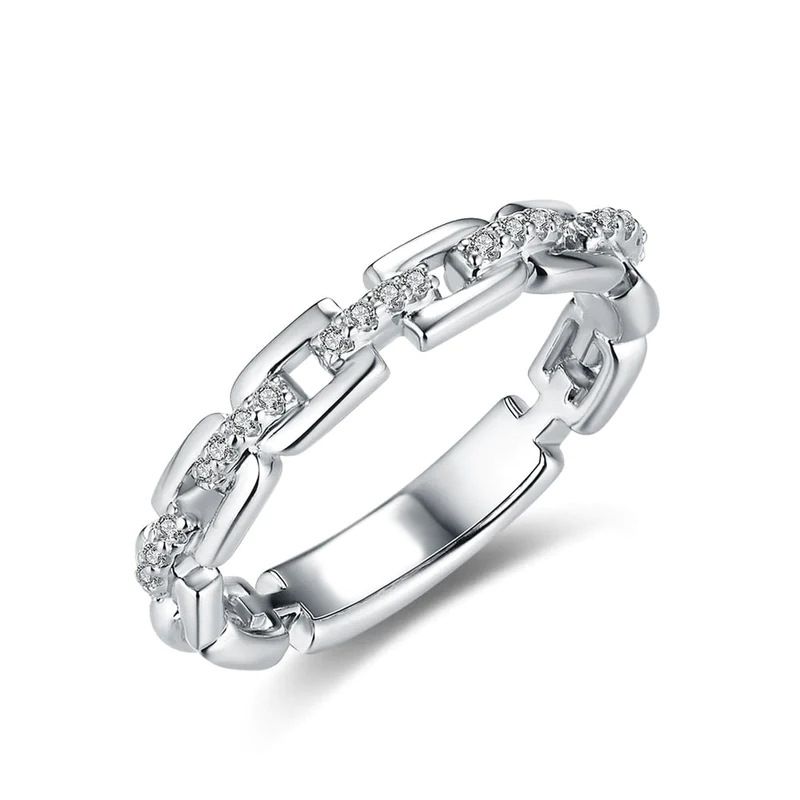 Cao Shi's Buckle Design: Women's Micro Inlaid Zircon Fashion Ring For Daily Matching, Simple Style_ipsvogv.com