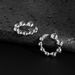 INS Retro Plated Titanium Steel Fine Polished Round Beads Micro Inlaid Zircon Earrings_ipsvogv.com
