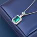 Light Luxury Temperament Square Copper Micro Inlaid Zircon Pendant Necklace For Women's Niche Collarbone Chain Jewelry_ipsvogv.com