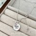 Han Jian Decoration Korean Ins Style Minimalist Collarbone Chain S Pure Silver Only You Round Brand Heart Key Necklace_ipsvogv.com