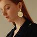 Earrings Light Luxury Large Disc Hanging Earrings Fashionable Temperament Round Hammered Earrings_ipsvogv.com