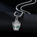 New Hip-Hop Stainless Steel Inlaid Green Red Blue Eyes Full Diamond Small Leopard Head Pendant Necklace_ipsvogv.com