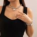 ins geometric round bead necklace female versatile pearl Necklace hot selling beaded love necklace_ipsvogv.com