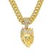 Diamond Crown Lion Head Pendant Hiphop Men's Street Fashion Necklace_ipsvogv.com