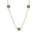 Emerald White Collar Chain Necklace with Colorless Inns Style, Small and Popular Design, Light Luxury Titanium Steel_ipsvogv.com