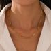 Gold Plated Titanium Steel Clavicle Necklace - Simple European & American Style Women's Chain_ipsvogv.com