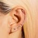 Unisex personality angel eye ear bone studs female geometric lightning screw buckle ear studs foreign trade piercing zircon earrings_ipsvogv.com
