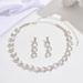 Women’s Jewelry Set Fashion Rhinestone Pearl Bridal Necklace Bracelet Three Piece Jewelry Fashion Full Diamond Earrings Exaggerated_ipsvogv.com