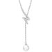 Fangxing Pearl Tassel Necklace For S Pure Silver Niche Design High-end Versatile Temperament Women's Collarbone Chain_ipsvogv.com