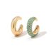 Unisex Hot Selling C Shaped Earrings Fashionable Colorful Zircon Alloy Ear Clips, Glossy Exaggerated Full Diamond Earrings For Women_ipsvogv.com