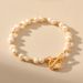 Natural freshwater pearl irregular high grade elegant handmade bracelet copper plated K real gold OT buckle sweet jewelry_ipsvogv.com