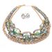 Glass Crystal Beaded Chain Necklace Fashion Multi Layer Necklace For Women_ipsvogv.com