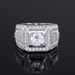 Cao Shi Luxury Domineering Ring Men's Silver Plated Platinum Simulated Zircon Jewelry_ipsvogv.com