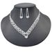 SEOUL GLOW - Korean Bridal Jewelry Set (Zircon Wedding Necklace & Earrings, Evening Elegance)_ipsvogv.com
