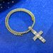 New T Square Cross Necklace Creative Personality Alloy Full Diamond Hip Hop Pendant_ipsvogv.com