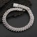 Hip Hop Full Diamond Diamond Cuban Chain Personality Zircon Necklace Men's Versatile High End Fashion Jewelry_ipsvogv.com
