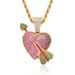 Pendants & Charms Hip Hop Necklace For Men One Arrow Through The Heart Love Pendant Micro Inlaid Zircon Colored Zircon Personalized Accessories_ipsvogv.com