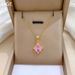 【 Titanium Steel 】 Pink Shaped Personalized Fashion, Light Luxury Temperament, Gorgeous Full Diamond Necklace, Women's_ipsvogv.com