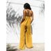 Women's Clothing Sexy V-neck halter loose jumpsuit home casual holiday style jumpsuit woman_ipsvogv.com