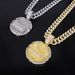 Unisex Alloy Necklace Men And Women's Last Supper Pendant Hip Hop Personality Fashion Rap Diamond Pendant_ipsvogv.com