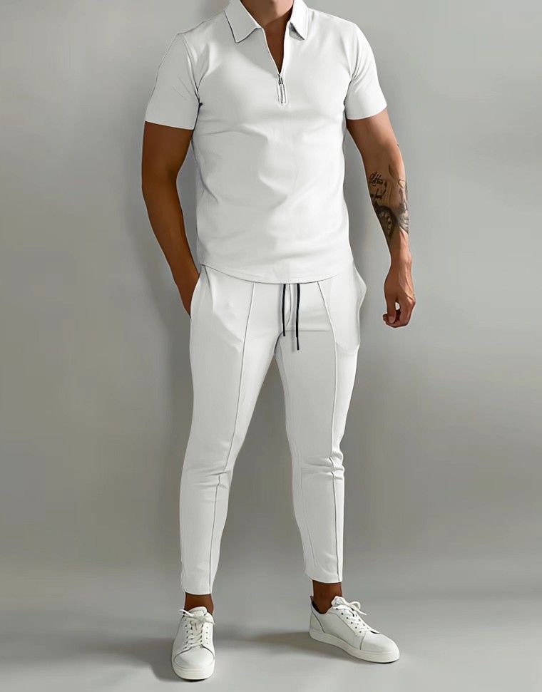 Summer Menswear Slim Fit Trend Youth Leisure Sports Set_ipsvogv.com