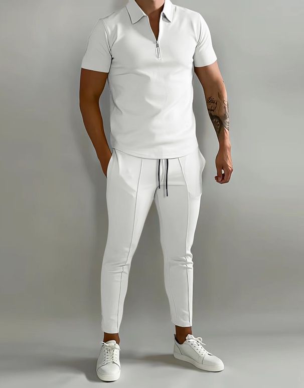 Summer Menswear Slim Fit Trend Youth Leisure Sports Set_ipsvogv.com