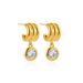 Unisex Zircon Earrings Three Layer C Shaped Earrings Fashionable Commuting All Match Geometric Water Drop Pendant Earrings_ipsvogv.com