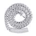 Popular Hip Hop Jewelry Zircon Necklace 12mm Smooth Cuban Chain Men's Necklace_ipsvogv.com