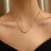 2025 New Fashionable Niche Simple Round Bead Design Gold-plated Titanium Steel Daily Versatile Necklace_ipsvogv.com