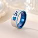 New Titanium Steel Couple Playing Card K Q Valentine's Day Ring Handicraft_ipsvogv.com