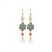 Eryuan S Silver Needle Inlaid With Natural Chalcedony Lucky Knot Design Earrings, Live Broadcast Earrings_ipsvogv.com