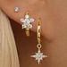 Earrings Niche Design Light Luxury Style Inlaid Zircon Eight Pointed Star High End Earrings Set_ipsvogv.com