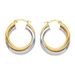 Women's Jewelry Brass With Real Gold Plating Simple Glossy Two Color Double Layer Fashionable Ladies' High End Earrings_ipsvogv.com