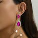 Unisex Exaggerated Bridal Wedding Earrings Popular Ladies Diamond Long Earrings Silver Tassel Earrings_ipsvogv.com