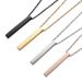 hot selling fashion creative smooth geometric rectangular stainless steel necklace simple niche pendant jewelry_ipsvogv.com