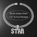 Domineering splicing diamond inlaid letter pendant necklace for men's trendy and cool hip-hop street dance accessories_ipsvogv.com