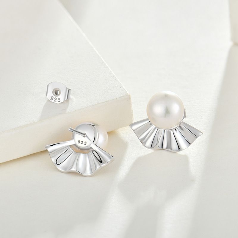 Freshwater pearl earrings s925 sterling silver earrings earrings light luxury fashion women's jewelry silver jewelry_ipsvogv.com