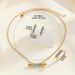 New American light luxury style index finger ring necklace earring set with personalized acrylic inlaid waist design_ipsvogv.com