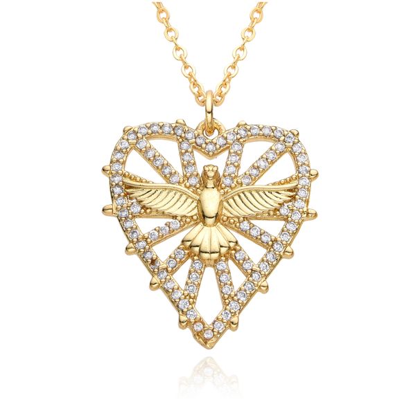 Simple Zircon Micro Inlaid Heart Shaped Pendant Necklace Female INS Niche Light Luxury Temperament All Match Love Clavicle Chain_ipsvogv.com