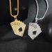 Hot-Selling Men's Necklace High-Quality Fashion Diamond-Encrusted Playing Card Pendant_ipsvogv.com