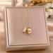 Sparkling Diamond Carved Circular Pendant Titanium Steel Necklace, Versatile And Personalized For Women, Ins Trend_ipsvogv.com