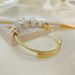 European and American Fashion Versatile DIY Wire Ring Bracelet Personalized Star Moon Pendant Gold Open Titanium Steel Bracelet for Women_ipsvogv.com