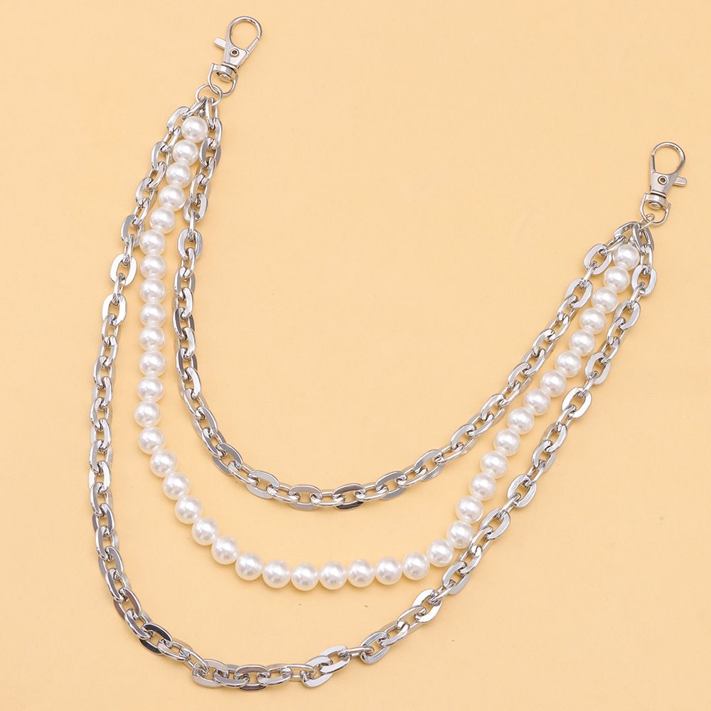 Jewelry Fashion Pearl Waist Female Spicy Girl Multi Layer Versatile Metal Chain Bead Accessories_ipsvogv.com
