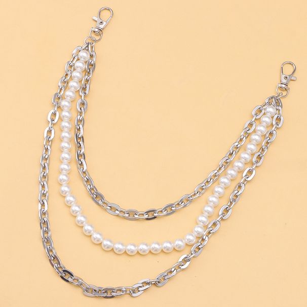 Jewelry Fashion Pearl Waist Female Spicy Girl Multi Layer Versatile Metal Chain Bead Accessories_ipsvogv.com
