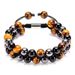 Natural Tiger Eye Agate For Men, Adjustable Woven Black Magnetic Yoga Beaded Bracelet_ipsvogv.com