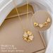 】 Women's 【 New Necklace, Two Piece To Heart Opening Four Leaf Flower Full Diamond Versatile Clavicle Chain, Titanium 【 】 Necklace, Chain,_ipsvogv.com