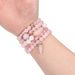 Rose Crystal Natural Stone Bracelet Bracelet Set Elastic Beads Adjustable_ipsvogv.com