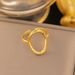 Stainless Steel Hollow Geometric Oval Opening Ins Style Versatile And Simple Ring For Women_ipsvogv.com