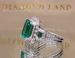 Fashion DL Zircon Ring Alloy Full Diamond Inlaid Green Handmade Ins Style Jewelry For Women_ipsvogv.com