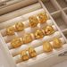 Women’s Jewelry Set Fashion Spherical Hammer Pattern Irregular Lava Irregular Concave And Convex Surface Copper Plated Teardrop Shaped Earrings_ipsvogv.com